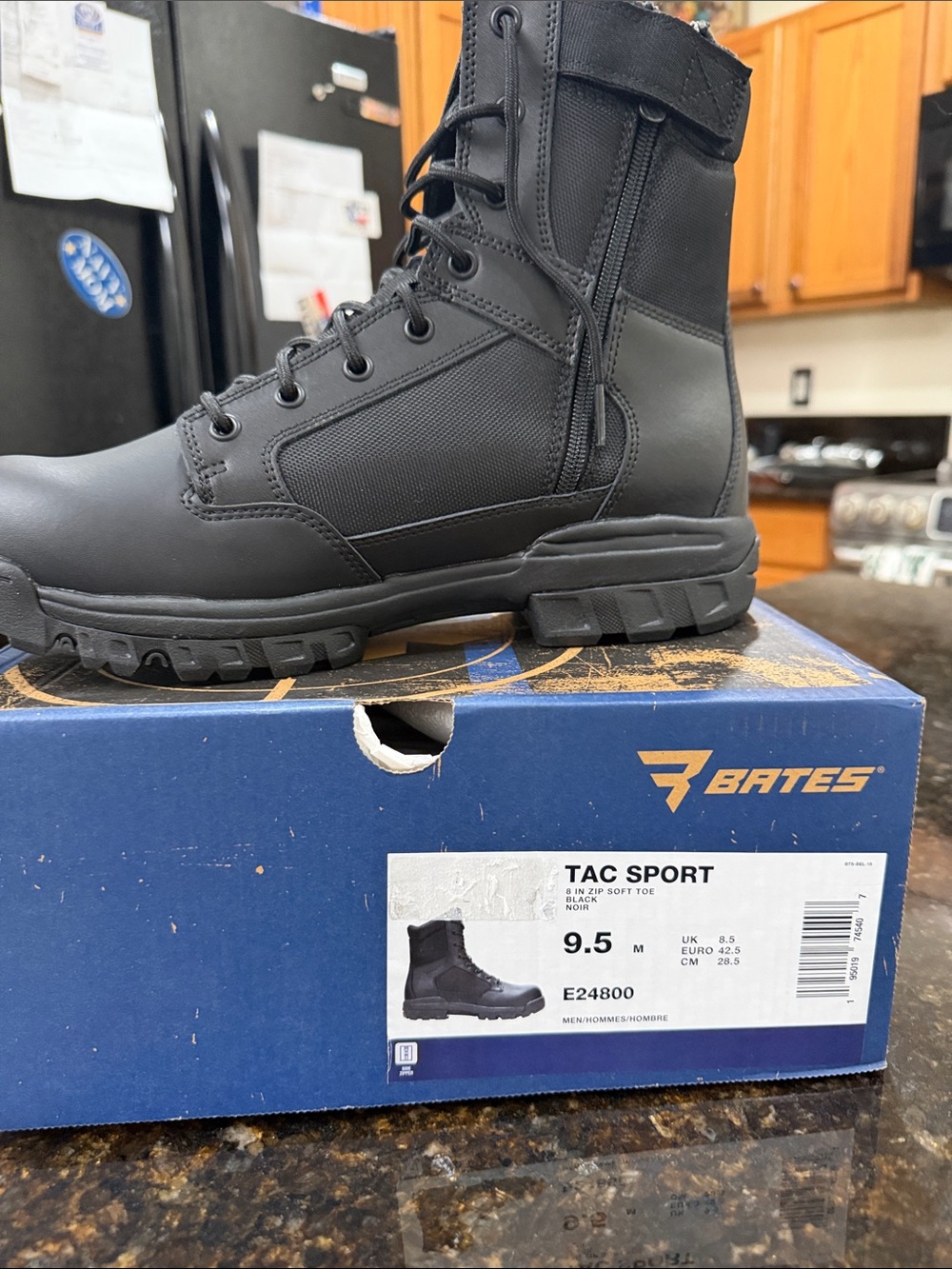 Bates Tac Sport Black Side-Zip Lace Tactical Boot
